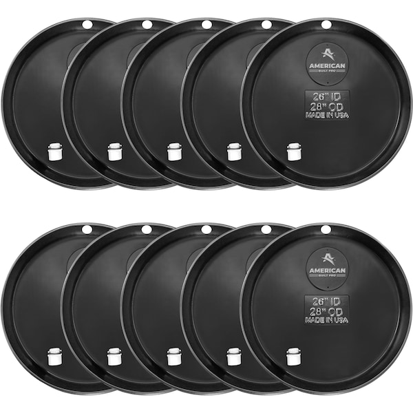 American Built Pro Water Heater Pan, 26 in PreDrilled Plastic wDrain Hose Adapter, 10PK WHP26-Drl P10 - main